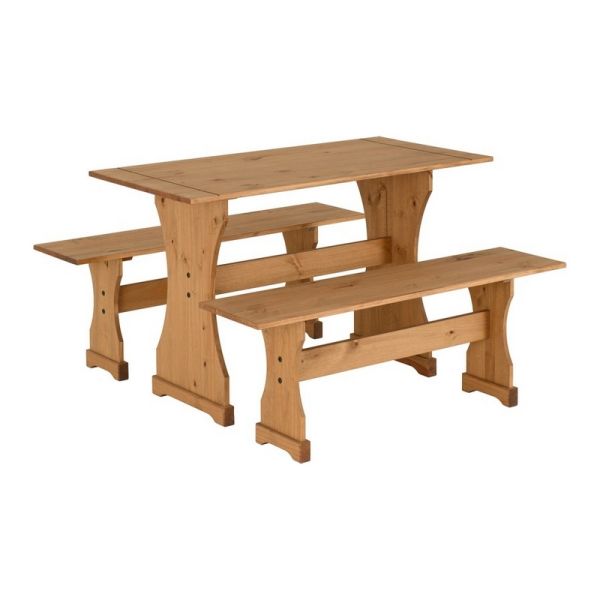 Corona Dinette Set - Distressed Waxed Pine