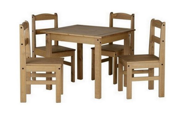 Panama Dining Set - Natural Wax