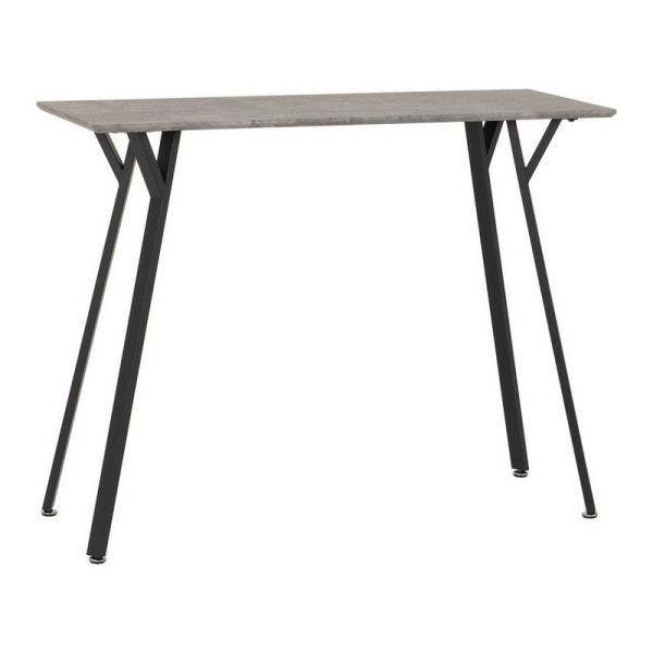 Quebec Bar Table - L45 x W120 x H93 cm - Concrete Effect/Black