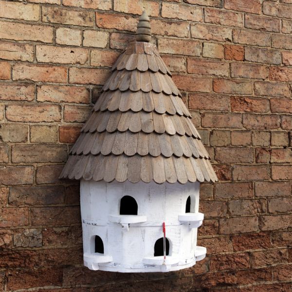 Large Half Round Dovecote - Traditional Framlingham English Wall Mounted Birdhouse for Doves or Pigeons