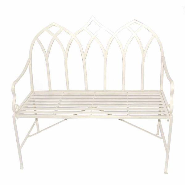 Tewks Bench - L103 x W49 x H104 cm - Cream