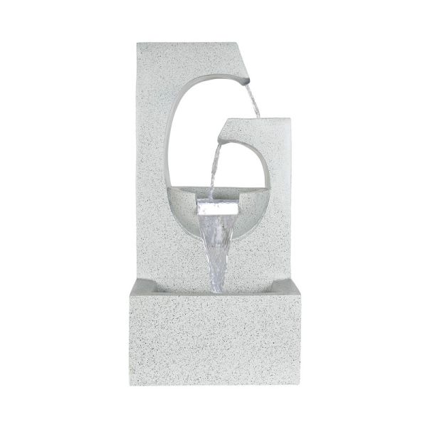 Ango Falls Water Feature - Poly-Resin - L51 x W43 x H65 cm - Grey