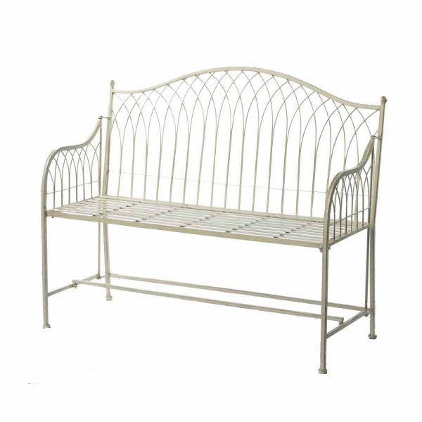 Hampton Bench - L114 x W42 x H97 cm - Cream