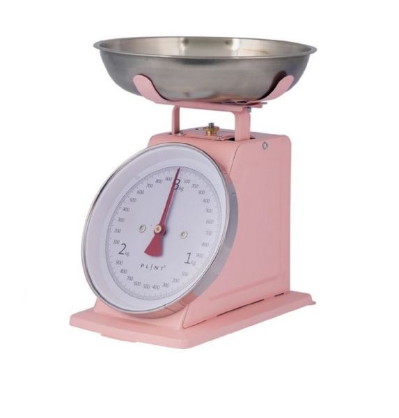 Weighing Scales Metal Stainless Steel Acrylic L21 x W14 x H25.5 cm Rose Pink