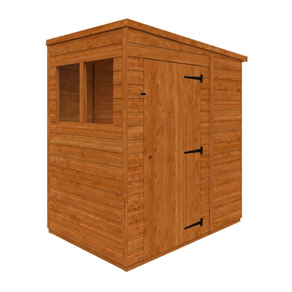 4x6 Flex Pent 12mm Flex - L123.8 x W175 x H203 cm - Solid Wood/Softwood/Pine - Burnt Orange