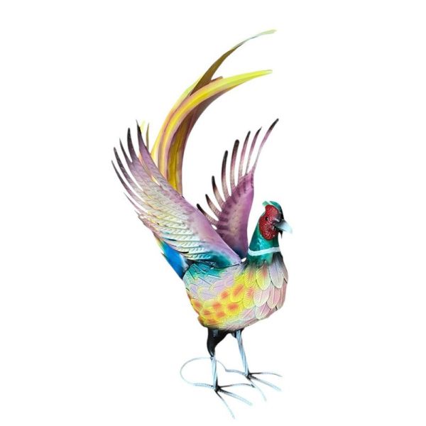 Decorative Bird Ornament - Metal - L16 x W33 x H44 cm