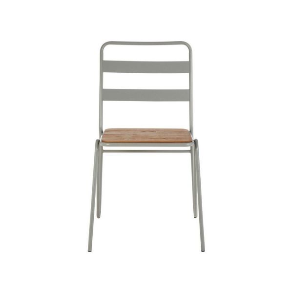 District Dining Chair - Metal/Wood - L52 x W43 x H84 cm - Grey