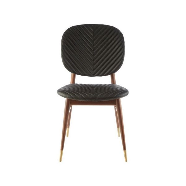 Kenso Dining Chair - Natural Wood - L47 x W60 x H88 cm - Black