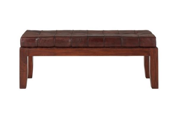 Inca Stitch Bench - Wood - L48 x W130 x H50 cm - Brown