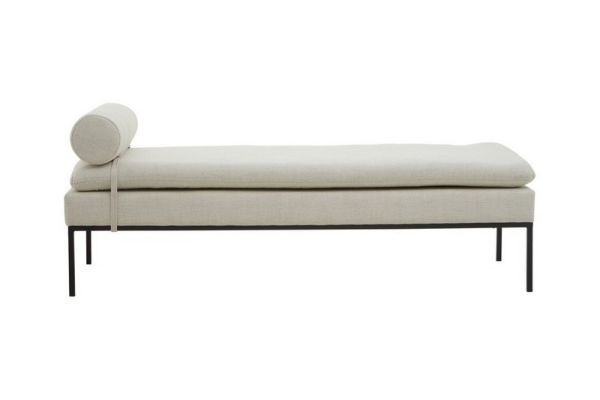 Harley Day Bed - Metal/Wood/Textile - L170 x W68 x H42 cm - Natural/Black