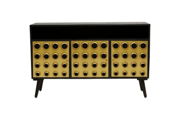 Arti Sideboard - Mango Wood - L35 x W130 x H82 cm - Gold/Brown