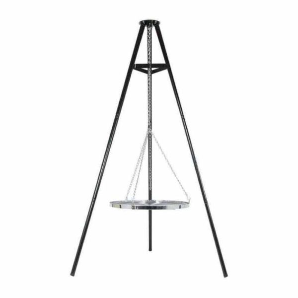 Tripod With Hanging Grill - Steel - L108 x W128 x H172 cm - Black