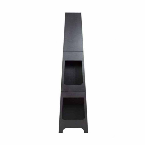 Malmo Chimenea w/ Log Store - Steel - L36 x W36 x H150 cm - Black