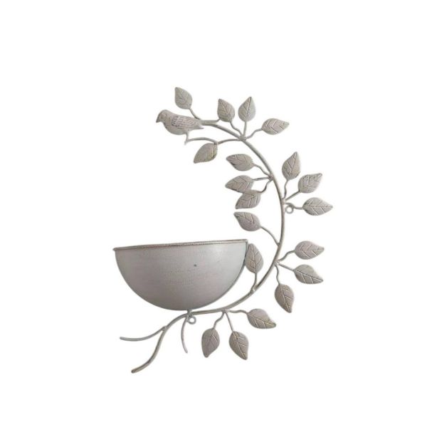 Garden Planter - Metal - L10 x W32 x H42 cm - Cream