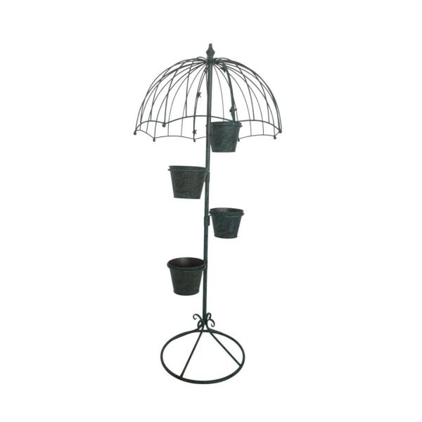 Garden Planter - Metal - L35 x W35 x H130 cm - Green