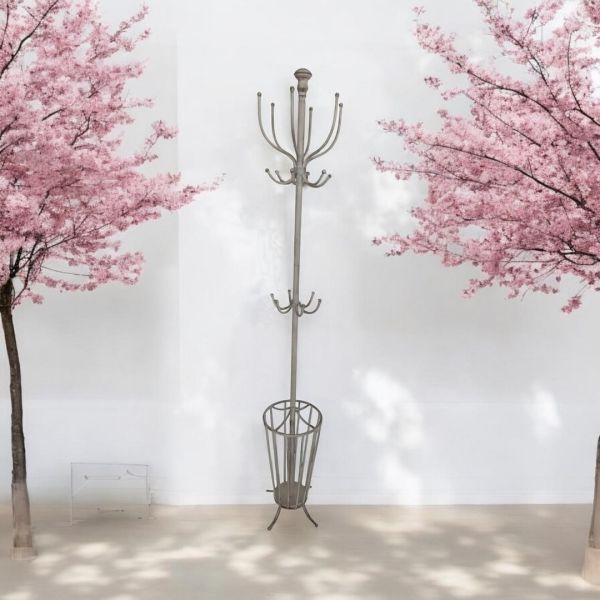 Coat/Umbrella Hold Stand - Metal - L56 x W56 x H172 cm - Cream
