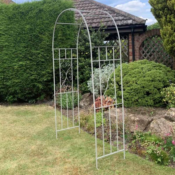 Garden Arch - Metal - L48 x W120 x H200 cm - Grey