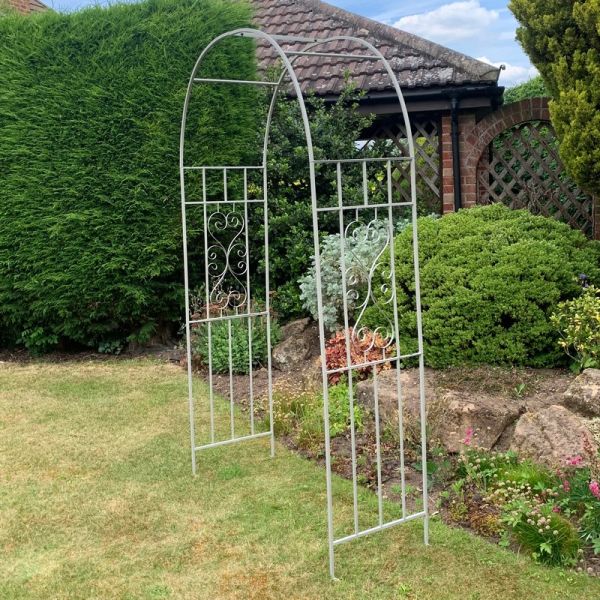 Garden Arch - Metal - L48 x W200 x H141 cm - Grey