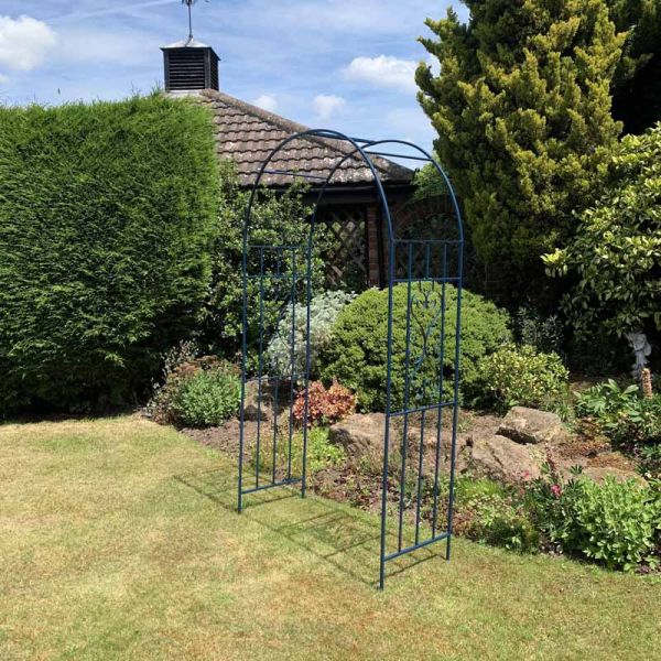 Garden Arch - Metal - L48 x W120 x H200 cm - Blue