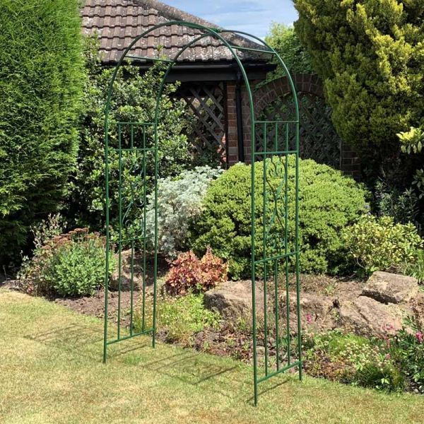 Garden Arch - Metal - L48 x W120 x H200 cm - Green