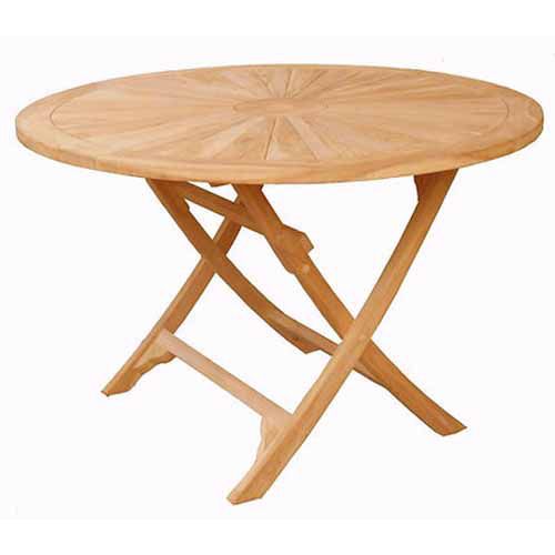 Sun Round Folding Table - Wood - L120 x W120 x H75 cm