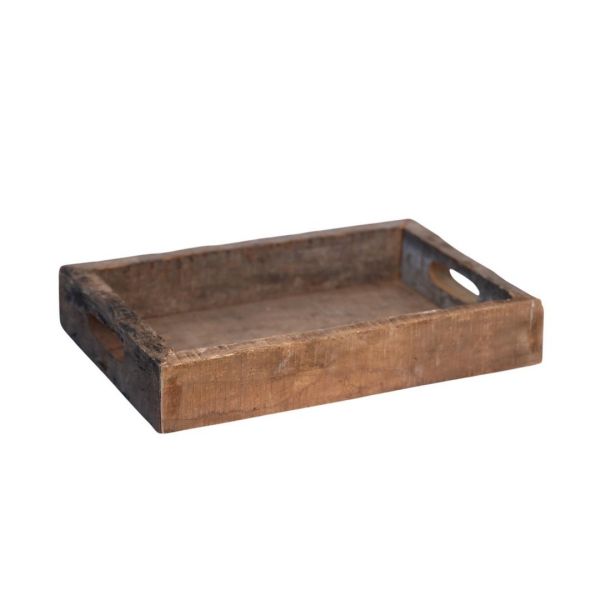 Reclaimed Square Tray - Wood - L40 x W40 x H6 cm