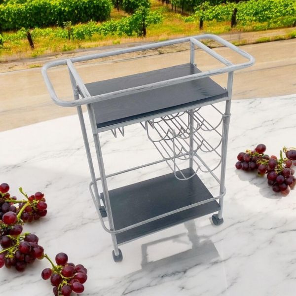 Drinks Kitchen Trolley - Metal - L32 x W65 x H75 cm