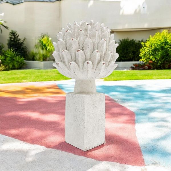 Decorative Garden Flower Ornament - Resin - L19 x W19 x H34 cm