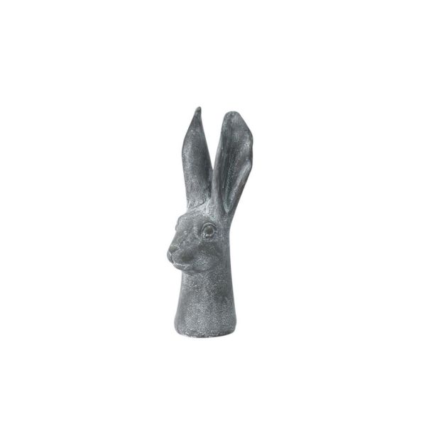 Rabbit Ornament - Resin - L11 x W11 x H29 cm - Grey
