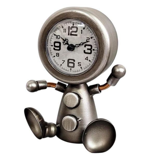 Table Clock - L9 x W13 x H19 cm - Silver