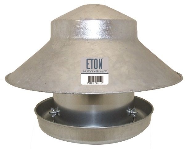 Eton Galvanised Outdoor Feeder - 15lb/6.7kg for chickens, ducks and other poultry