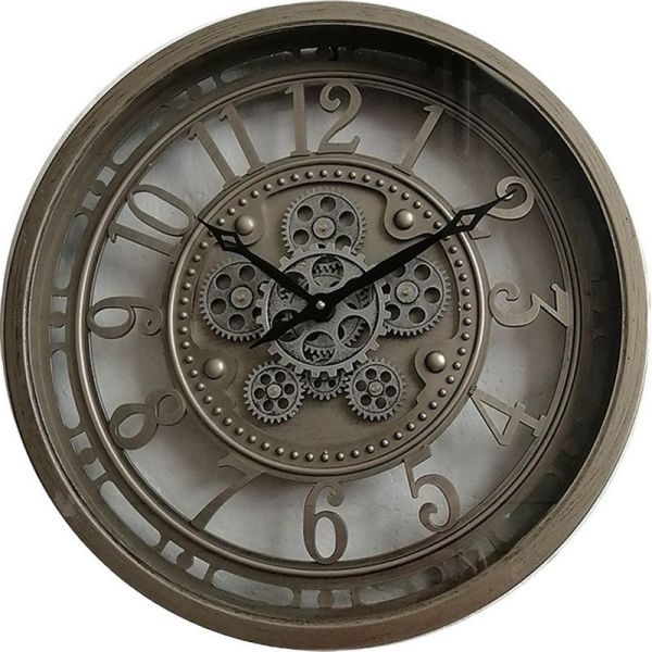 Round Gear Wall Clock - L7 x W46 x H46 cm