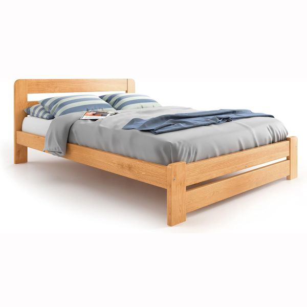 Single Size Bed - Wood - L197 x W98 x H80 cm - Alder