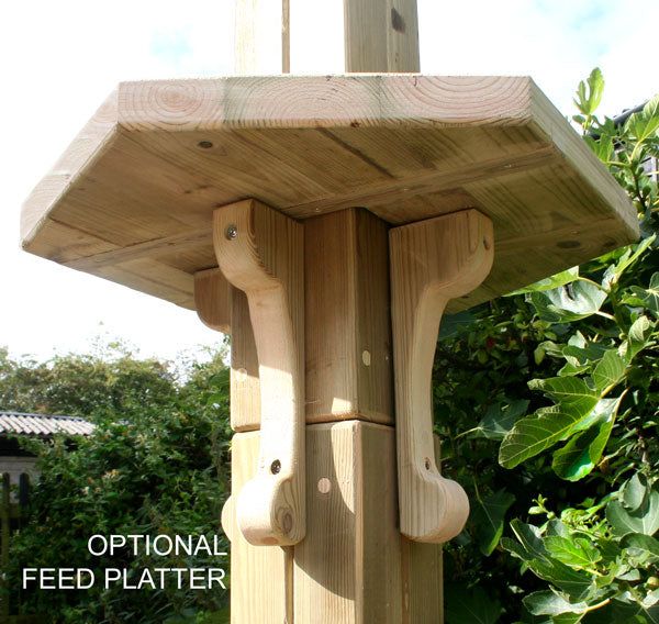 Optional Extra - Feed Platter for Nayland Natural Dovecotes Six Nest - Pressure Treated Timber