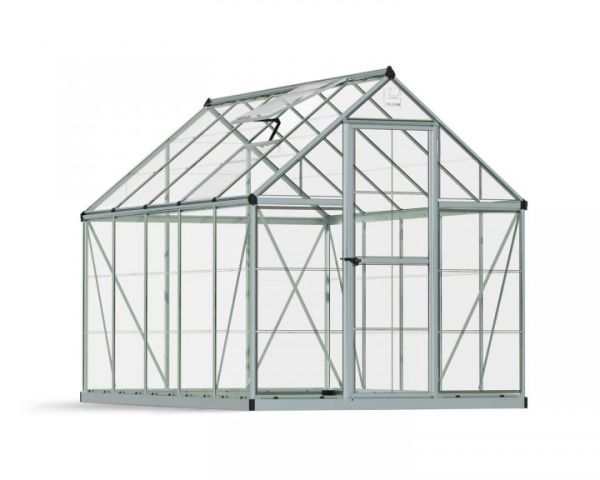 Greenhouse Harmony 6 x 10 - Polycarbonate - L306 x W185 x H208 cm - Silver