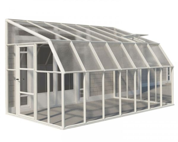 Lean To Greenhouse Sun Room Clear 8X14 - Polycarbonate/Acrylic - L446 x W257 x H266 cm