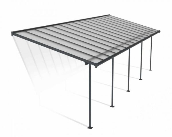 Patio Cover Sierra 3X9.15 Clear - Polycarbonate - L924 x W299 x H305 - Grey
