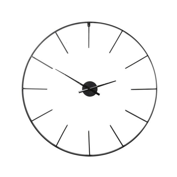 Tiverton Skeleton Wall Clock 80cm Diameter - Iron/MDF - L4.5 x W80 x H80 cm - Black