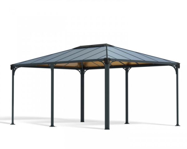 Martinique 5000 Garden Gazebo Grey Bronze - Polycarbonate - L493.1 x W359.3 x H286.1 cm - Grey