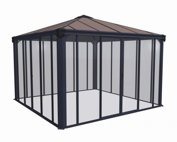 Gazebo Ledro 3600 Closed - Polycarbonate/Acrylic - L360 x W360 x H295 cm - Grey