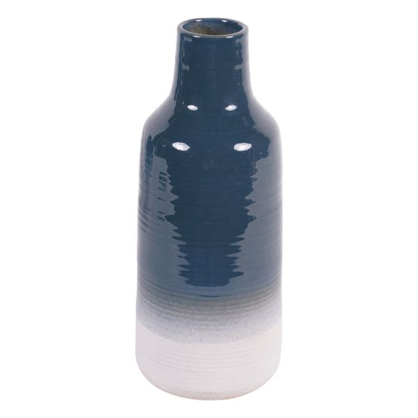 Laura Ashley Laneham Vase Large - Stoneware - L12 x W12 x H30 cm - Blue