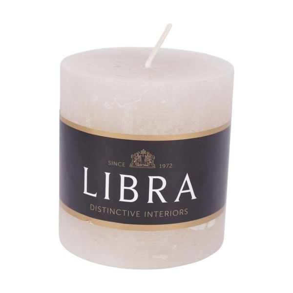 Natural Rustica Pillar Candle - Paraffin Wax - L7 x W7 x H7 cm - Ivory