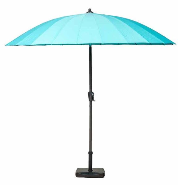 Crank and Tilt Shanghai Parasol - Aluminium/Polyester - L270 x W270 x H225 cm - Aqua