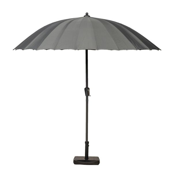 Crank and Tilt Shanghai Parasol - Aluminium/Polyester - L270 x W270 x H225 cm - Grey
