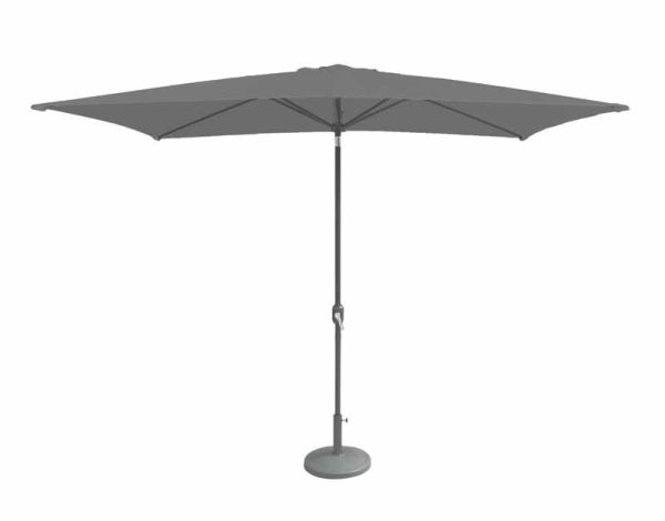 Crank and Tilt Rectangular Parasol - Aluminium/Polyester - L300 x W240 x H250 cm - Grey