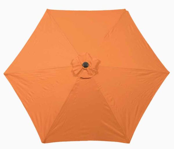 Crank and Tilt Parasol - Aluminium/Polyester - L250 x W250 x H225 cm - Orange