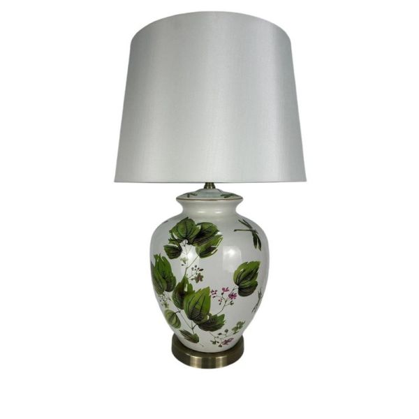 Table Lamp and Shade - Ceramic - L35 x W28 x H51 cm
