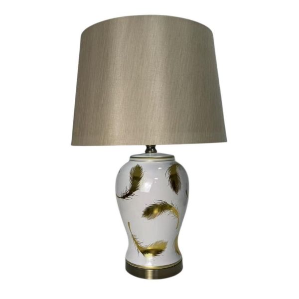 Lamp and Shade - Ceramic - L20 x W20 x H45 cm