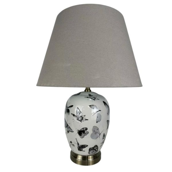 Lamp and Shade - Ceramic - L22 x W22 x H41 cm