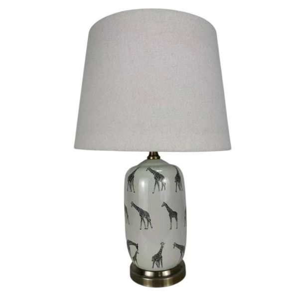 Lamp and Shade - Ceramic - L14 x W14 x H41 cm